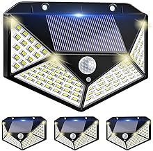 Solar Lights, Outdoor Figurine Lights, Sensor Lights 【Set of 4】 Security, 3 Intelligent Modes, Automatic On/Off, Solar Sensor Light, Large Capacity Battery, Solar Power, Zero Electricity Cost, for