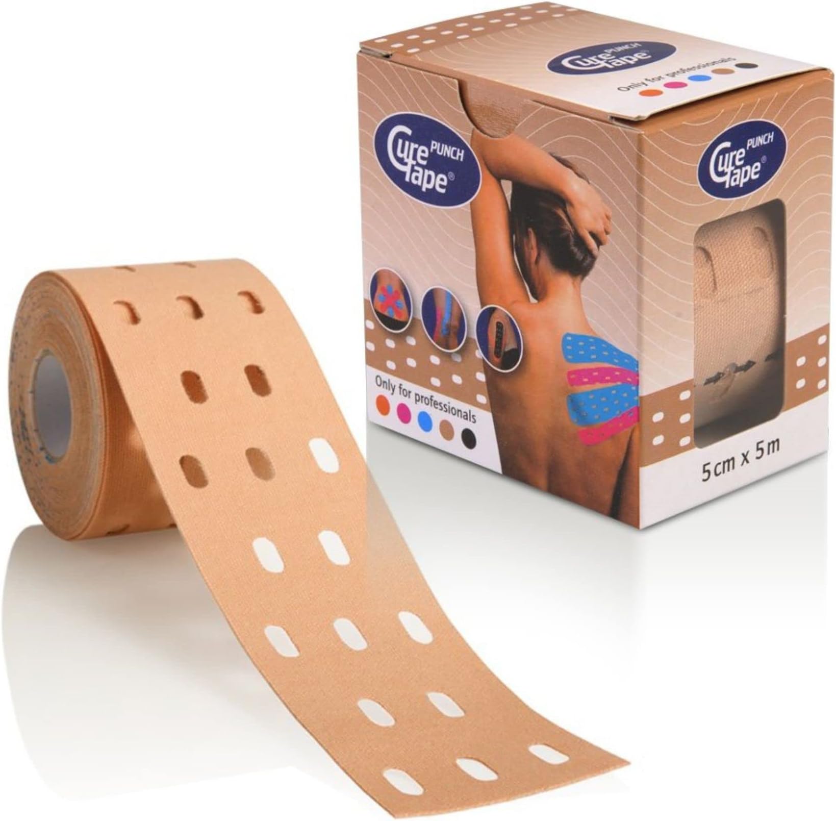 CureTape Punch Kinesiology Tape: 2 in. x 16.5 ft. (Beige)