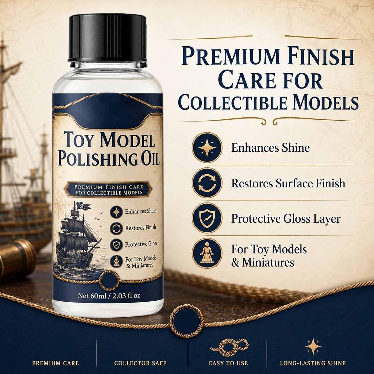 Clear Varnish 60ml Toy Figures Shine Protectant Polishing Oil