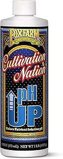 FoxFarm Cultivation Nation pH UP for Plants’ Nutrient Solutions - Formulated with Potassium Hydroxide for Adjustment - Ideal for Soil & Hydroponics, Raises pH Levels of Nutrient Solution - 1 Pint