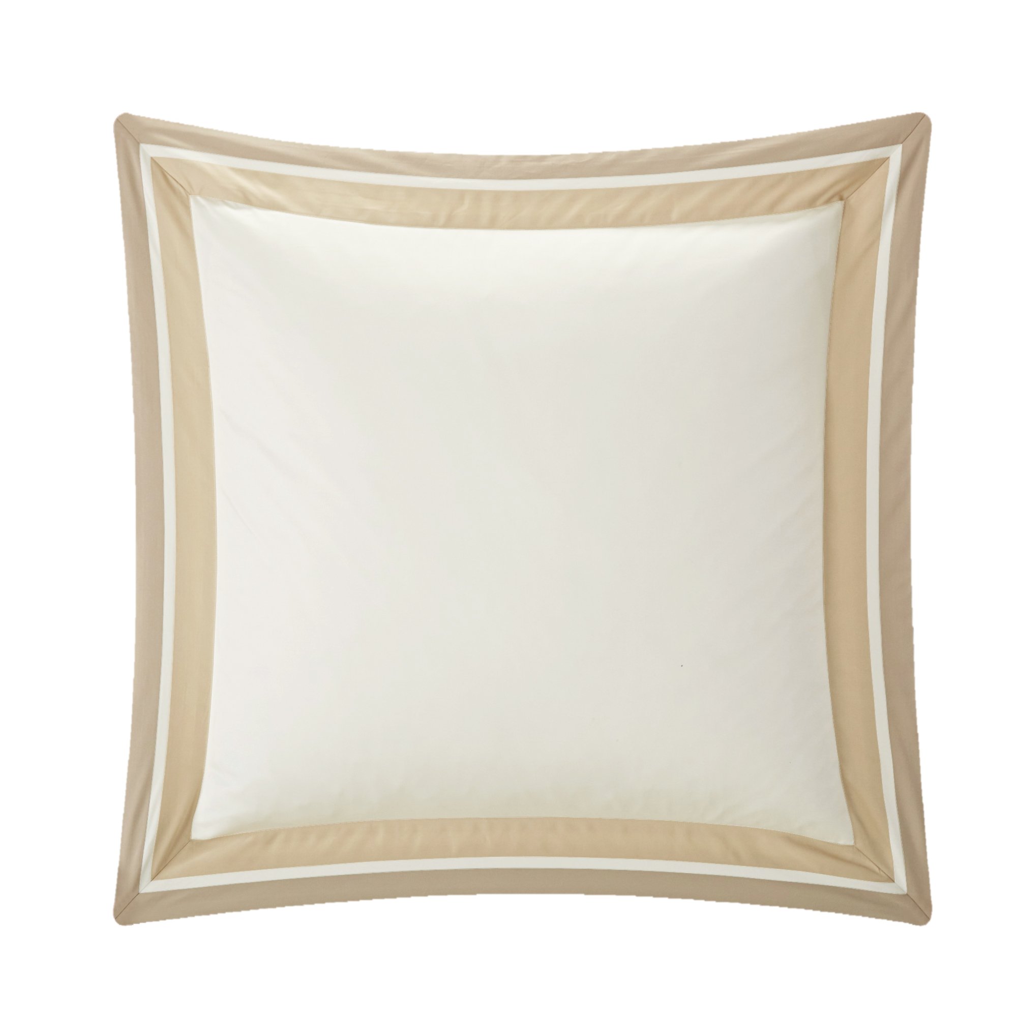 CASA BOLAJ DESIGNED TO DREAMCasabolaj Shading Collection 2 Pieces European Square Pillow Shams -100% Egyptian Cotton Sateen 400 Thread Count - 26"x26" Euro sham only Cover (Ivory/Beige/Champange)