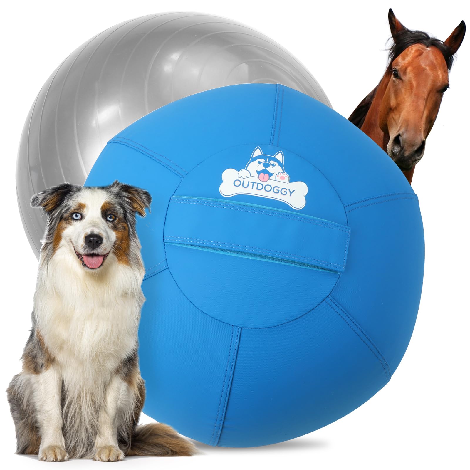 Herding Ball For Dogs - 18 Inch Durable Dog Toy For Australian Shepherds, German Shepherds, And Active Breeds