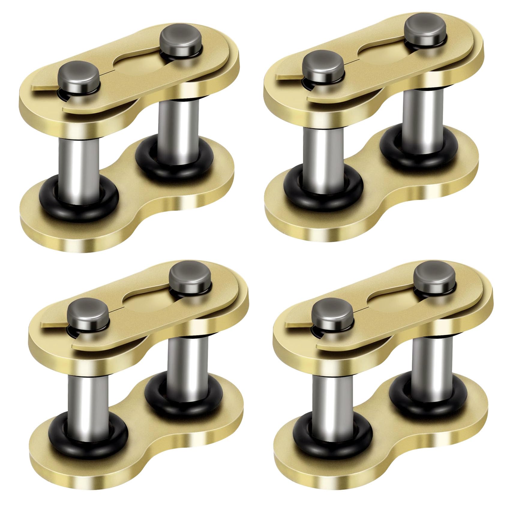 4 Pack 520 Chain Master Link O-Ring Heavy Duty 520HV Master Connecting Links Chain Link Connector Replacement for Motorcycle Dirt Bike Pitpro Agricultural Machine Tractors