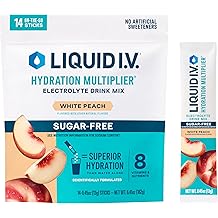Liquid I.V.&reg; Hydration Multiplier Sugar-Free - White Peach | Electrolyte Powder Drink Mix | 1 Pack (14 Servings)