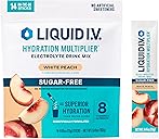 Liquid I.V.® Hydration Multiplier Sugar-Free - White Peach | Electrolyte Powder Drink Mix | 1 Pack (14 Servings)