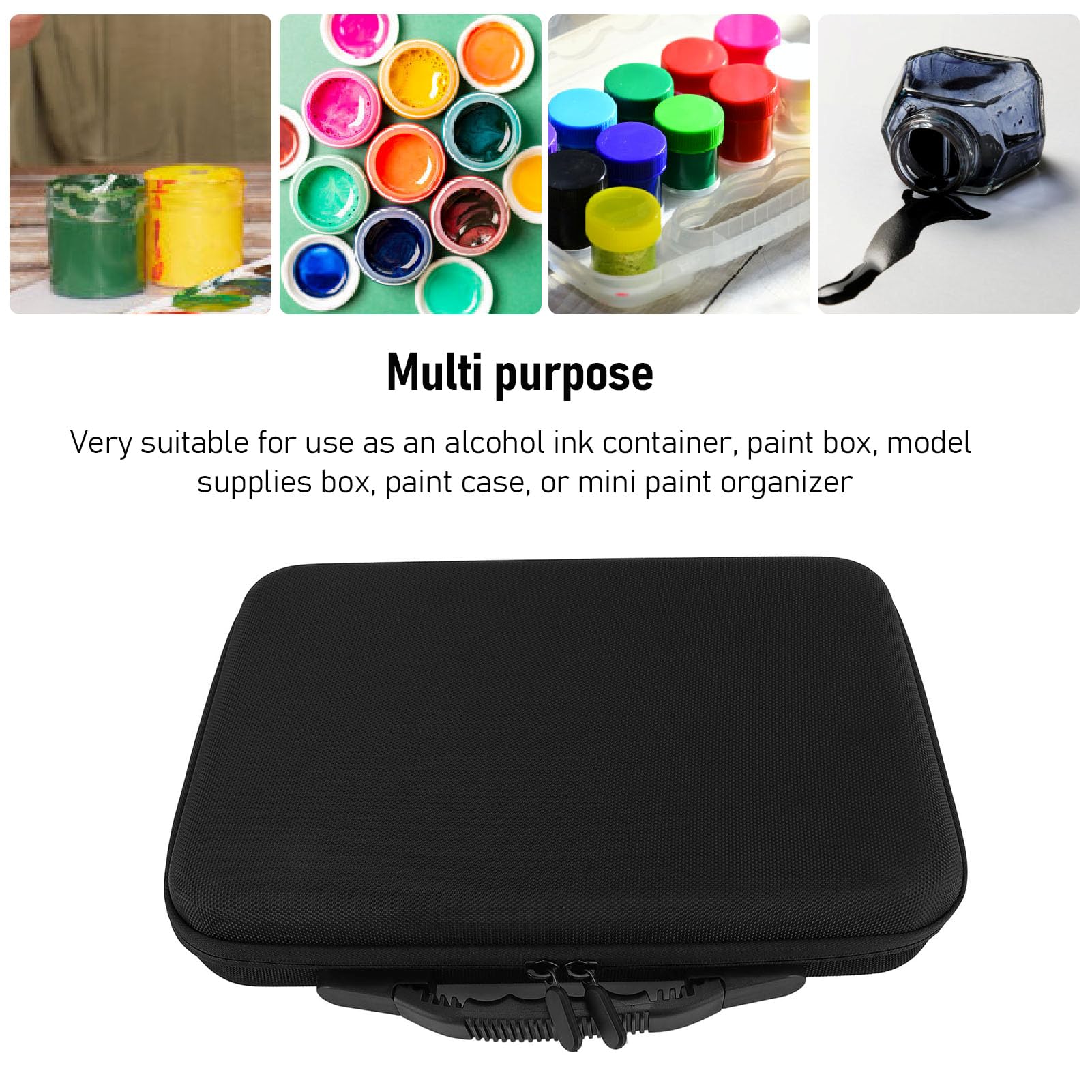 Organisateur de Sac de Transport de Peinture Modèle 60 Bouteilles, Coque Rigide EVA, Incrustation en Mousse, étui de Voyage Portable, Convient à L'organisateur de Stockage