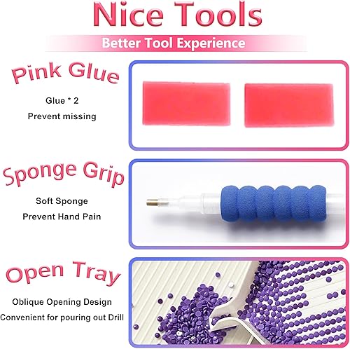 Miniatura 5 de Huacan Kits de pintura de diamantes de playa para adultos, estrellas de mar, conchas marinas 5D, kit de arte de diamantes de taladro completo,