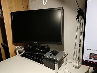 Acryl monitorstandaard, computerschermverhoging, acryl laptopstandaard, doorzichtige desktop-computerverhoging, stabiele bureauondersteuning, tafelorganizer, pc-bureaustandaard