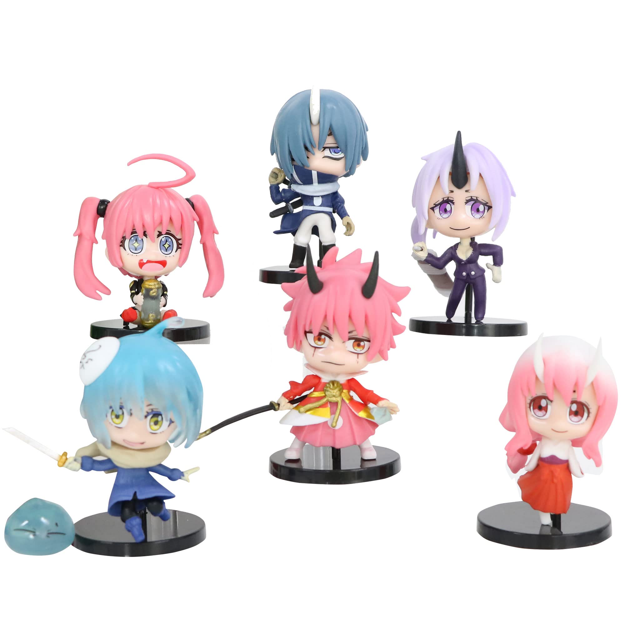 Amazon.com: YLEAFUN 6Pcs/Set Rimuru Tempest Anime Figurines Milim