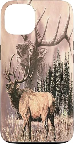 Funda para iPhone 13 American Elk Hunter Dad Case Camo Deer Elk Buck