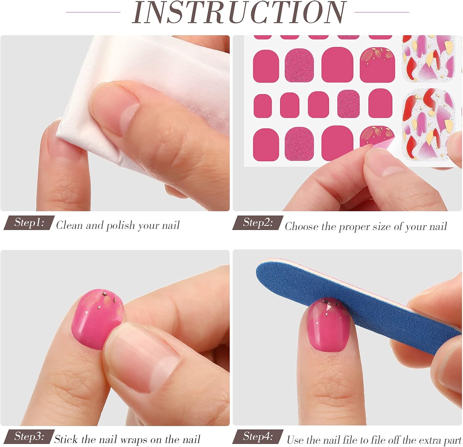 704 Pieces 32 Sheets Toe Nail Polish Stickers Adhesive Toe Nail Wraps Toenail Polish Strips Self-Adhesive Full Nail Polish Wraps with 6 Pieces Mini Nail Files for Women Girls (Novelty Series)