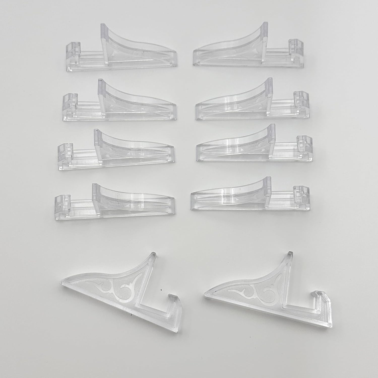 10Pcs Acrylic Display Stand for Plates, Card Display Stand, Plate Holders for Displaying Collectibles and Picture Frames Holder(0.66" ID)