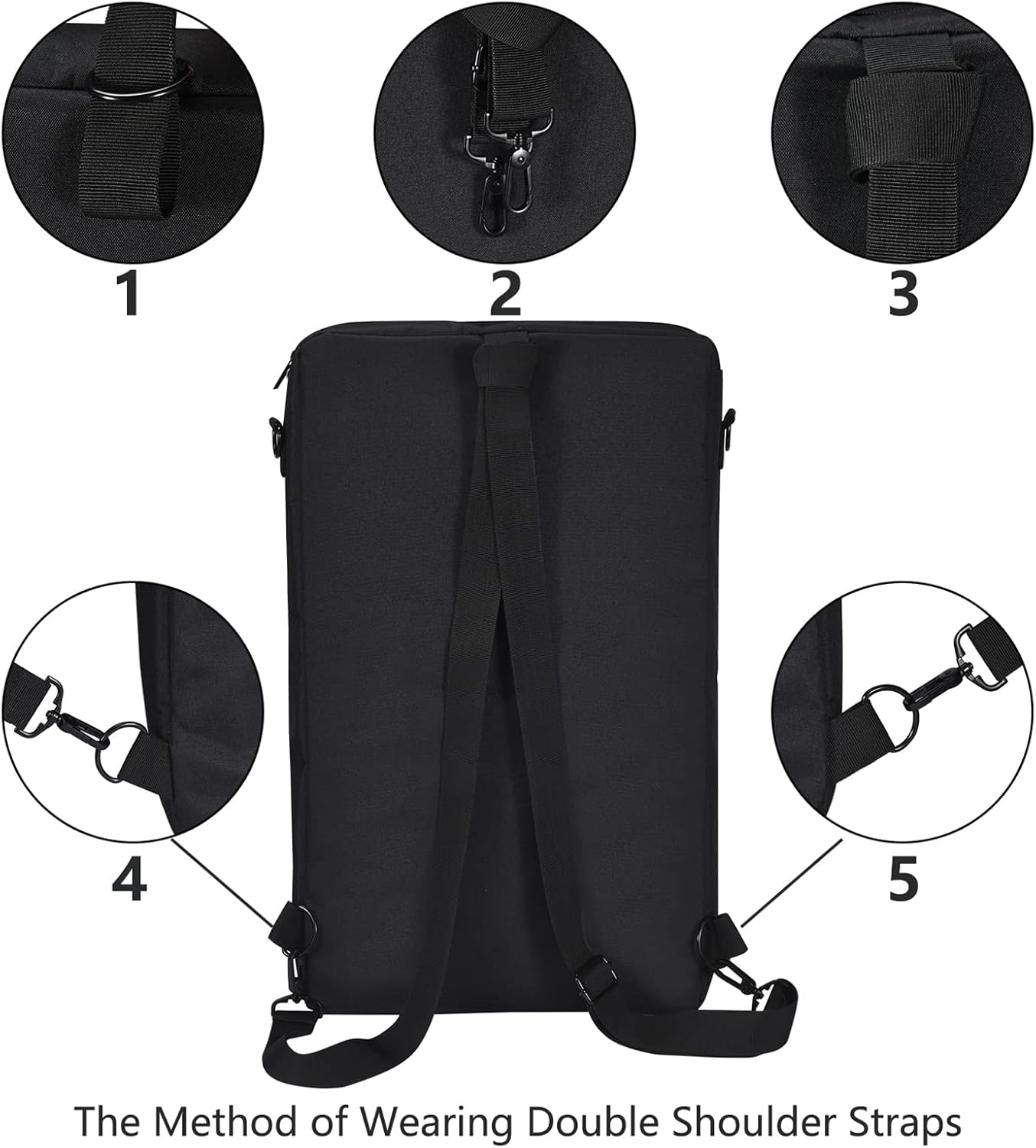 Multifunction Gig- Bag DJ Controller Carrying Case with Shoulder Strap for DJ Controller Protective Bag Bags
