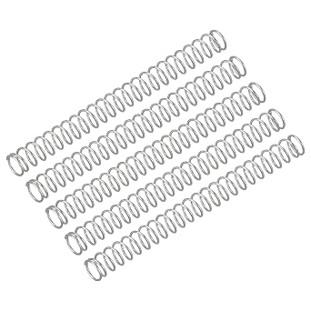 uxcell Spring Compression Spring Coil Spring Wire Dia 0.5mm Outer Dia 5mm Free Length 50mm Made of 304 Stainless Steel for Repair, Experiment, Industrial Machinery, Appliances, Motors, Furniture 5pcs