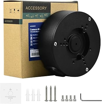 VALUCAMPFA130-E Black Security Camera Bracket Wall Ceilling Mounting Junction Box IP66 WaterProof for Bullet Turret Dome Cam HDW4631C-A,PFW3849S-A180-AS-PV,HFW2841S-S,HDW3849H-AS-PV,PDW3849-A180-AS-PV