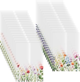 150 Pcs Wildflower Printed Vellum Jackets for 5x7 Invitations Vellum Pap...