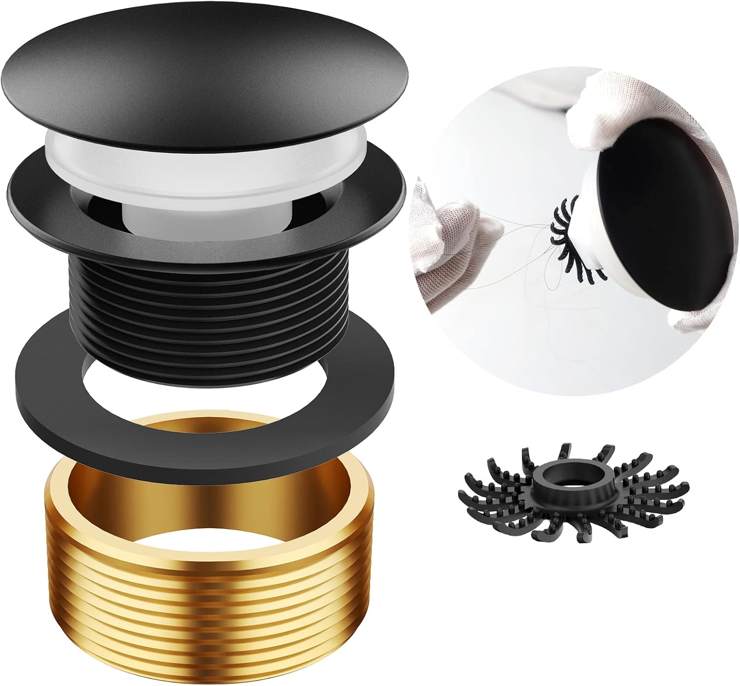 Yaseingoo New Coarse Thread Mushroom TipToe Bathtub Drain