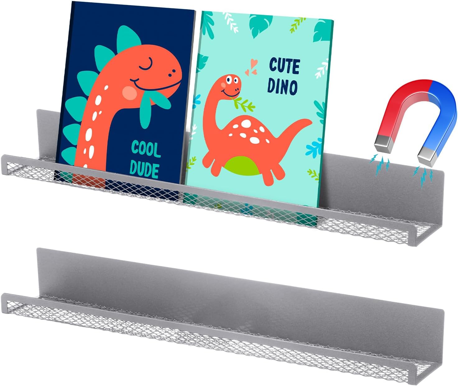 Fulmoon 2 Pcs Book Shelf for Whiteboard Classroom