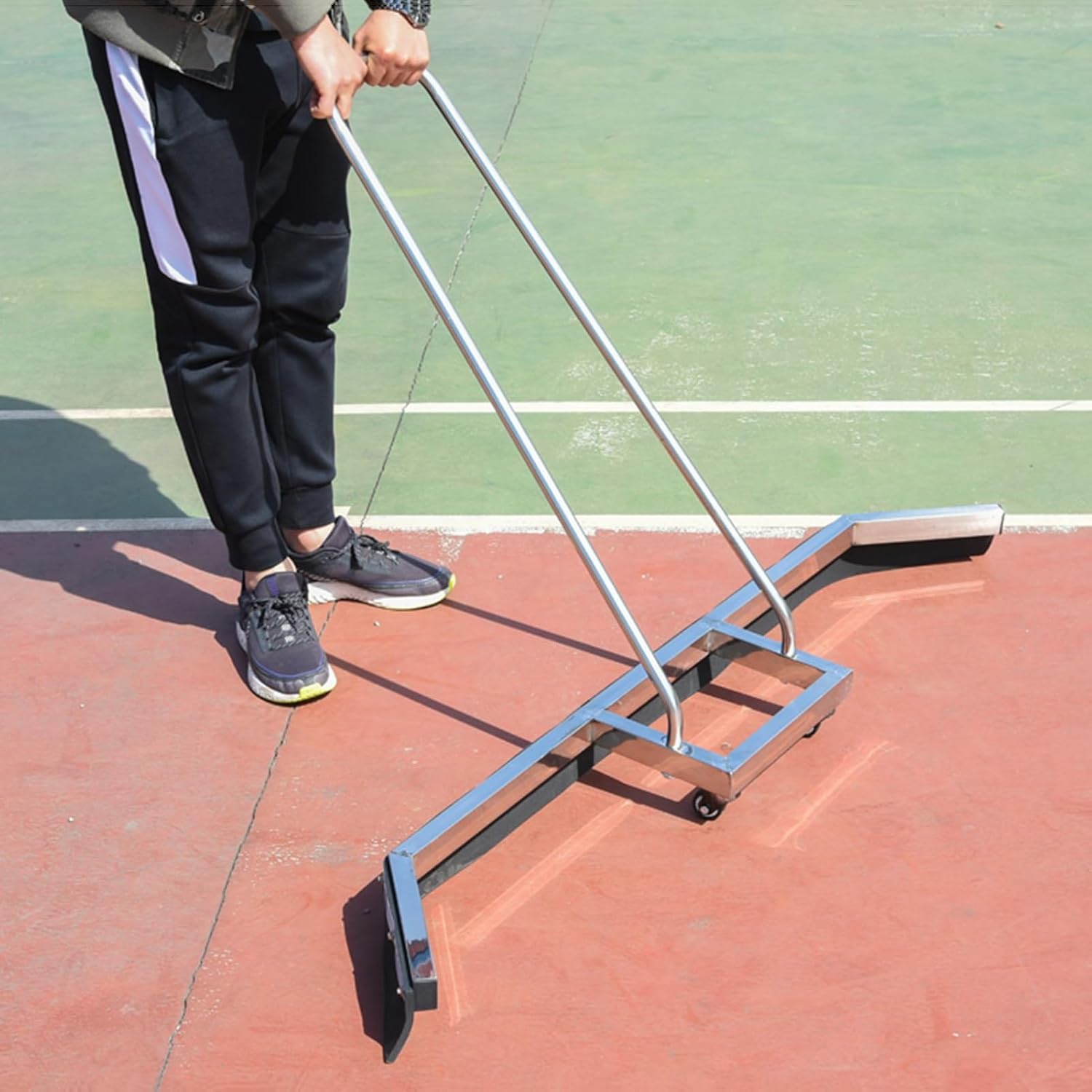 Tennis Court Squeegee,SilverBasketball Tennis Court Squeegee,Stainless Steel Sport Court Accessories,for Sport Courts Garages