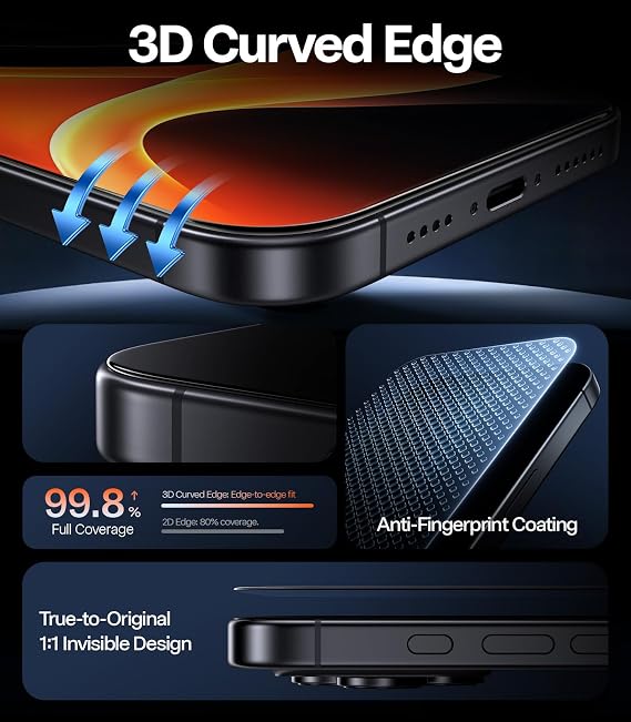 TORRAS OrigArmor for iPhone 17 Pro Max Screen Protector, Anti-Reflection