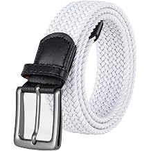 Casual Braided Belts for Men - Mens Fabric Woven Stretch for Golf Pants Shorts,1 1/2"