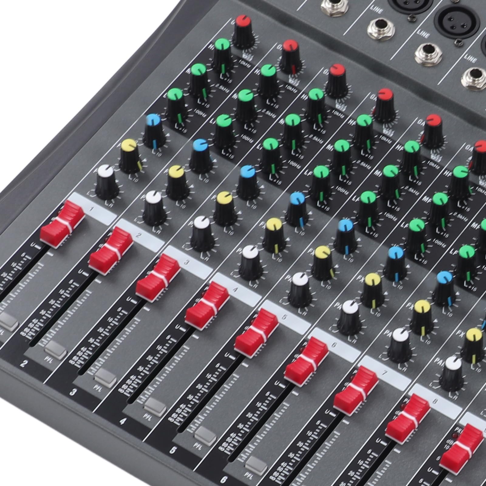KIMISS Mezclador de Audio Profesional de 12 Canales para DJ y Eventos de Sonido en Vivo - Función para Fiestas en Casa y Transmisiones