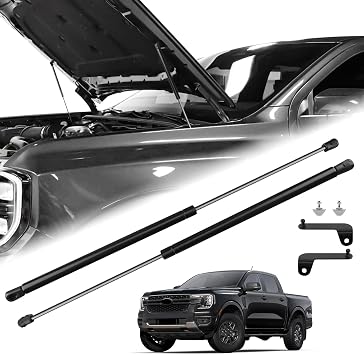 Hood Struts for Ford Ranger 2024+, Hood Lift Support No Drill Front Gas Springs Shocks Compatible with Ford Ranger Accessories 2024-2026