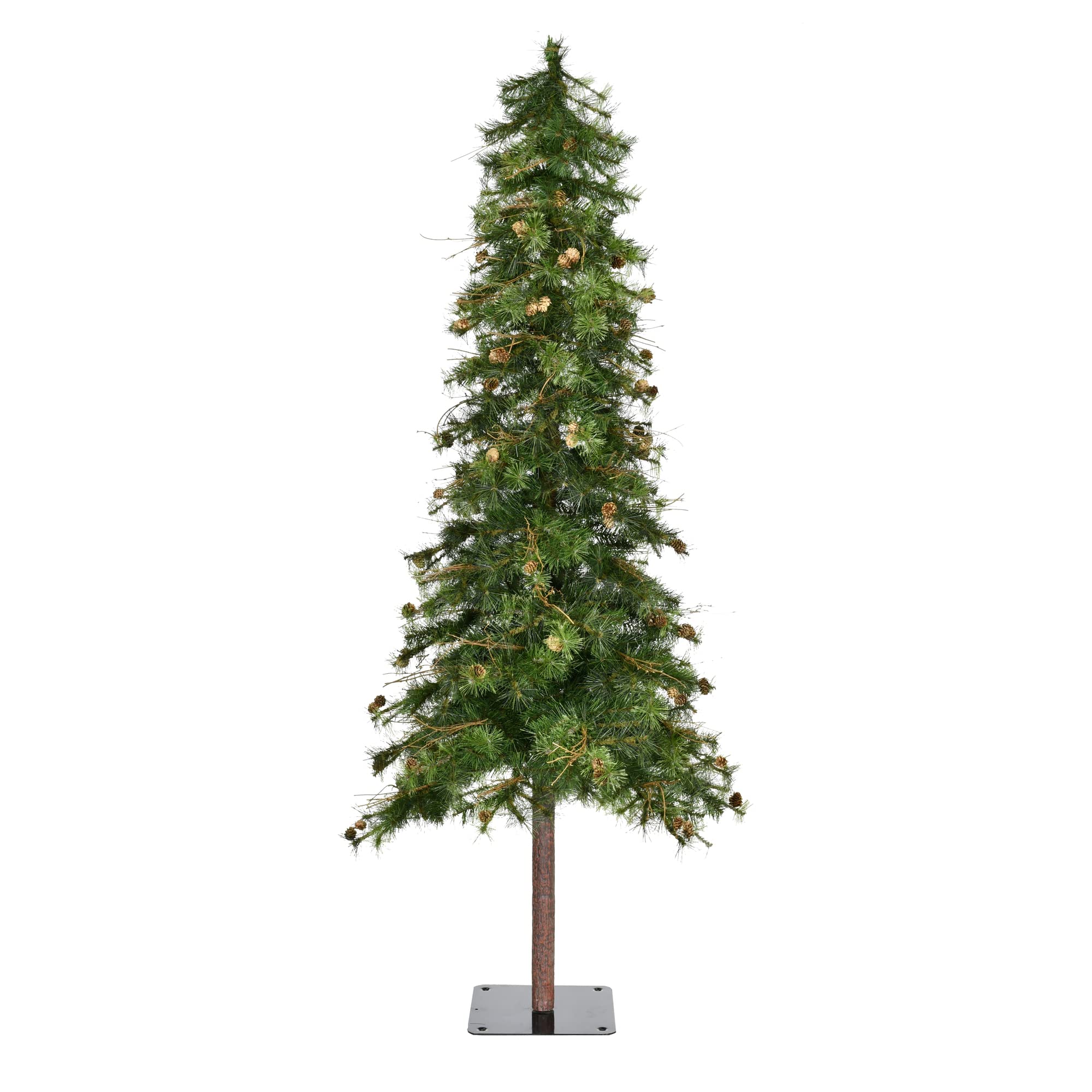 Vickerman7' Mixed Country Alpine Artificial Christmas Tree, Unlit - Faux Christmas Tree - Seasonal Indoor Home Decor