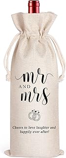 LANBAIHE Mr and Mrs Wine Bag, Wedding Shower Gifts Wine Bag, Bridal Shower Engagement Gifts, Mr and Mrs Wedding Gift Party Decorations