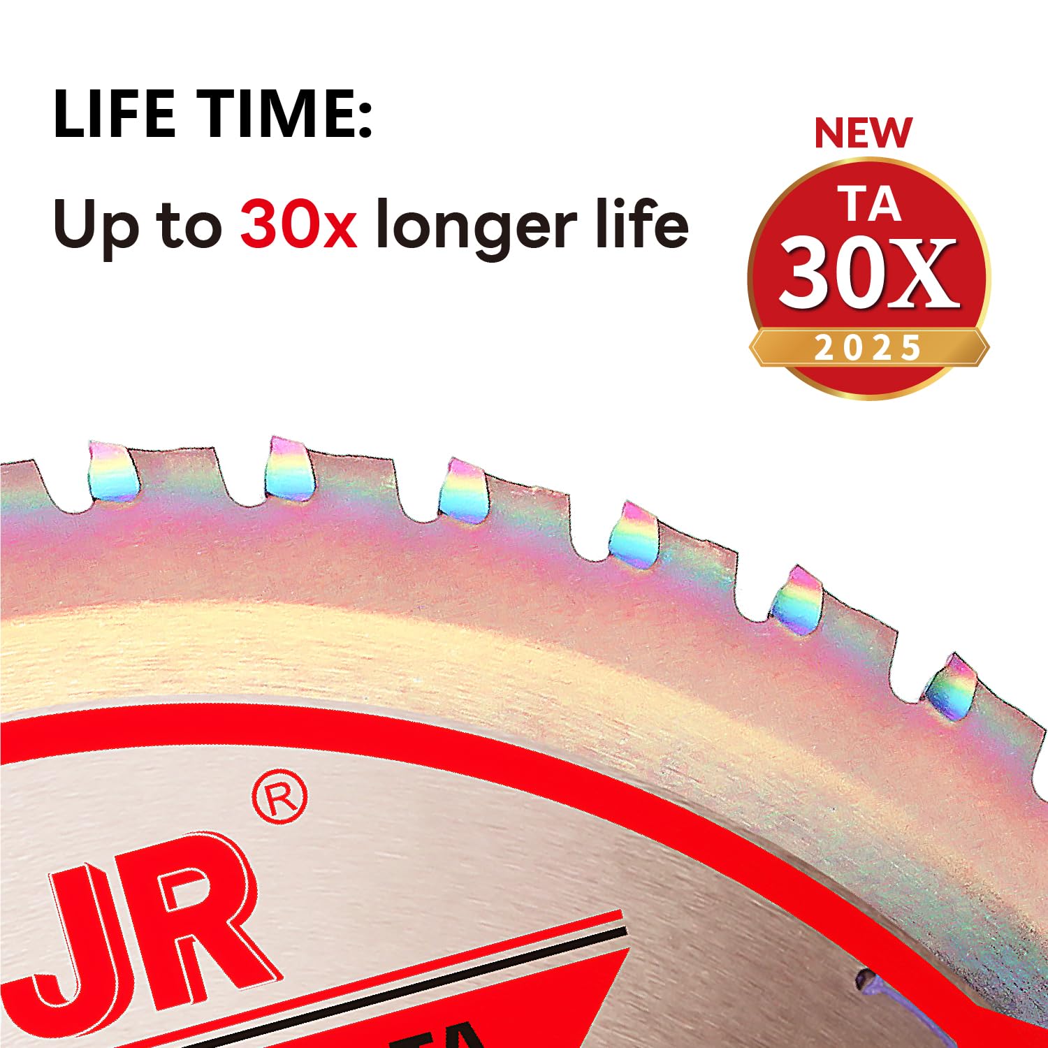 Dia 6-1/2"(165mm) 48-Tooth Arbor 5/8" Metal Cutting Circular Saw Blade, for Steel and Stainless Steel,The Cutting Head Uses a Special Anti-Heat Sticking Coating,FMB 6-1/2 inch 48-Tooth 5/8"-TA
