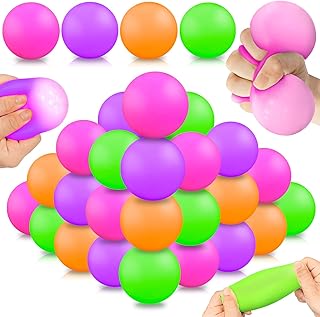24 Pack Slow Rising Stress Balls Party Favors for Kids Fidget Toys Squeeze Balls Anxiety Stress Relief Toys Squishies Toys Bulk for School Classroom Birthday Gifts Party Favors Goodie Bag Stuffers