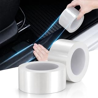 2 Rollen Lackschutzfolie Transparent 5cm x 10m, Lackschutzfolie, Lackschutzfolies Auto, Transparente Schutzfolie für Auto Türkanten und Einstiegsleisten, Kratzschutzfolie Selbstklebend