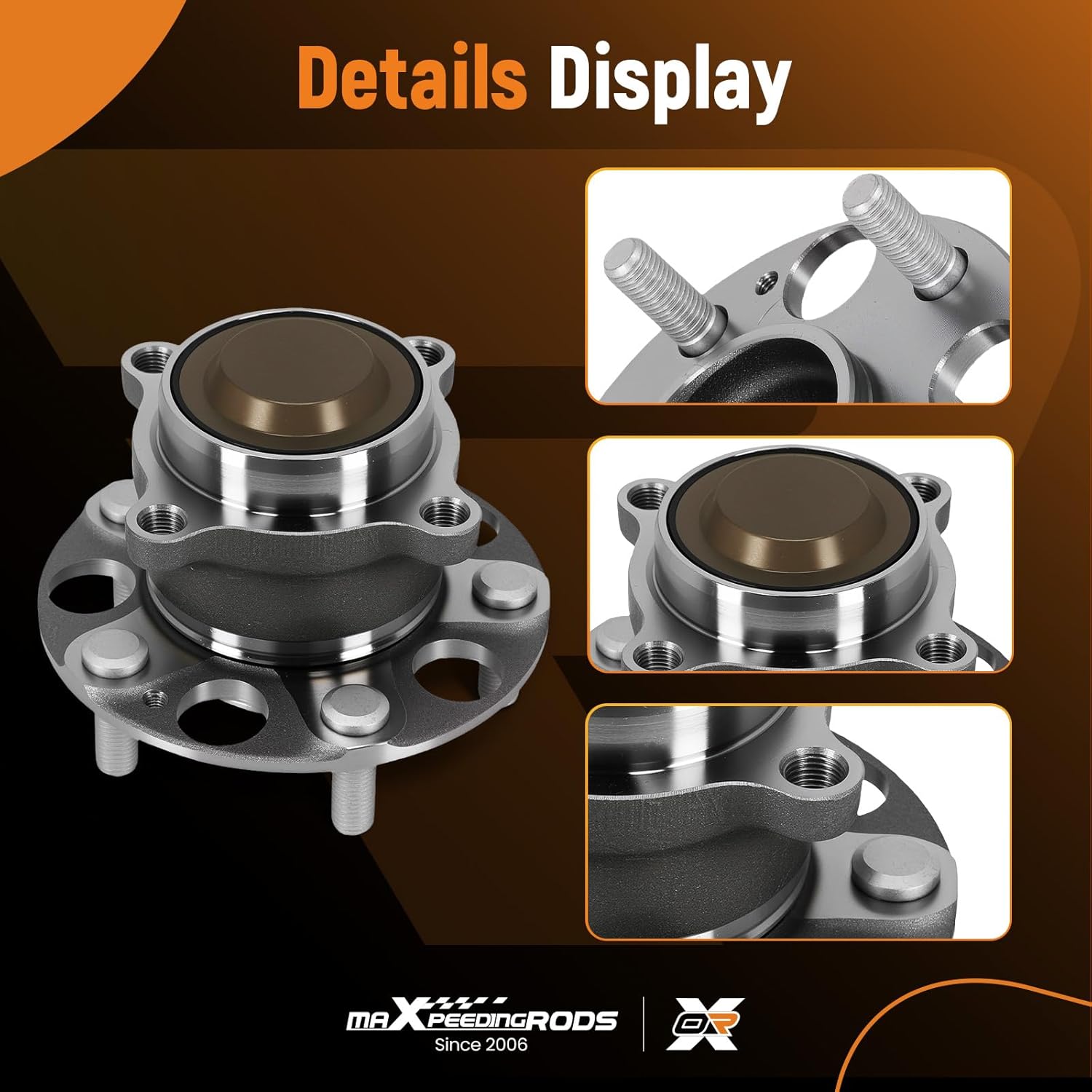 maXpeedingrods 2PCS 512544 Rear Wheel Bearing and Hub Assembly for Acura TLX 2015-2020 FWD for Honda Accord 2013-2015 2018-2020 5-Lugs