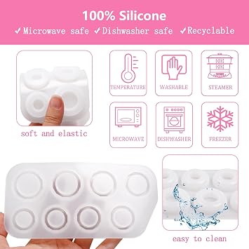 Resin Ring Molds, Set of 3, 24 Diffrent Sizes Jewelry Molds for Epoxy Resin, Ring Silicone Molds for Earring Necklaces Pendants Keychains DIY Crafts Christmas Presents