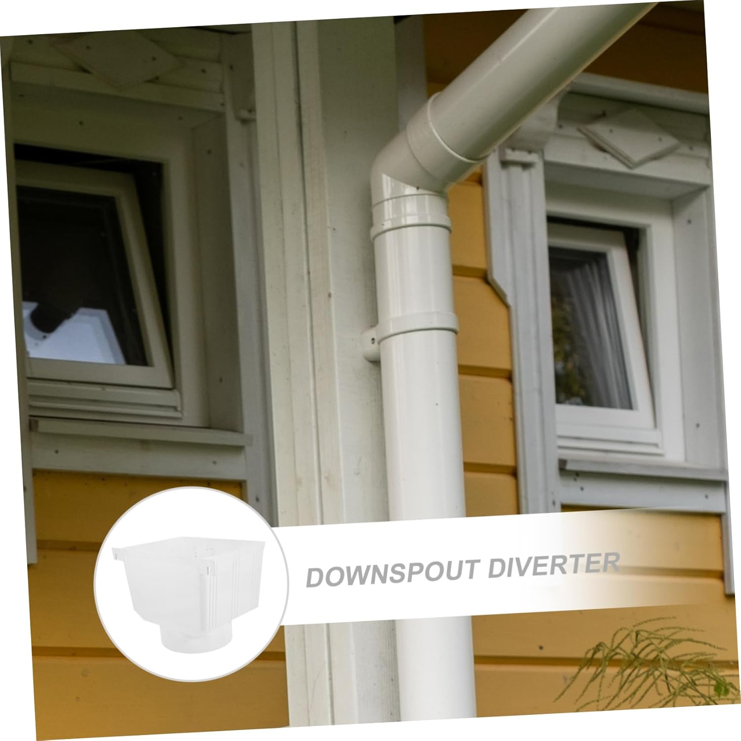 1pcs Downspout Gutter Drainage Connector Rainwater Diverter PVC Rainwater Collection System for Efficient Home Drainage Compatible Standard Downspouts Easy Installation