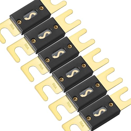 smseace ANL-Sicherung, 50 Ampere/50 A, kompatibel mit 12 V und 24 V Systemen für