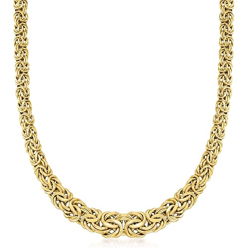 Ross-Simons 14kt Yellow Gold Graduated Byzantine Necklace