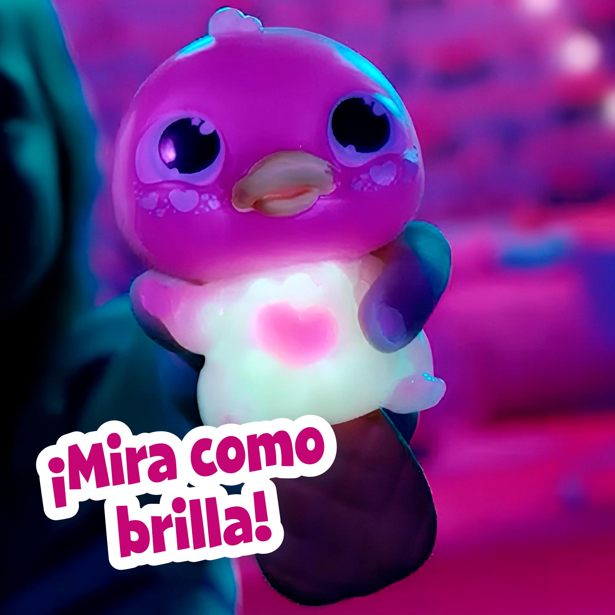 Bizak Animagic Let's GLO Ornitorrinco Mascota Electrónica y Lumínica, Rosa, Juego Sensorial y Experiencia Táctil, Cuerpo Extensible, Flota y Brilla en el Agua, a Partir de 4 Años (64555204-2) — view 6