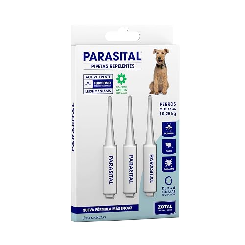 Zotal Parasital Pipetas Antiparasitarias para Perros Medianos (10-25 kg) 3 pipetas por Blíster