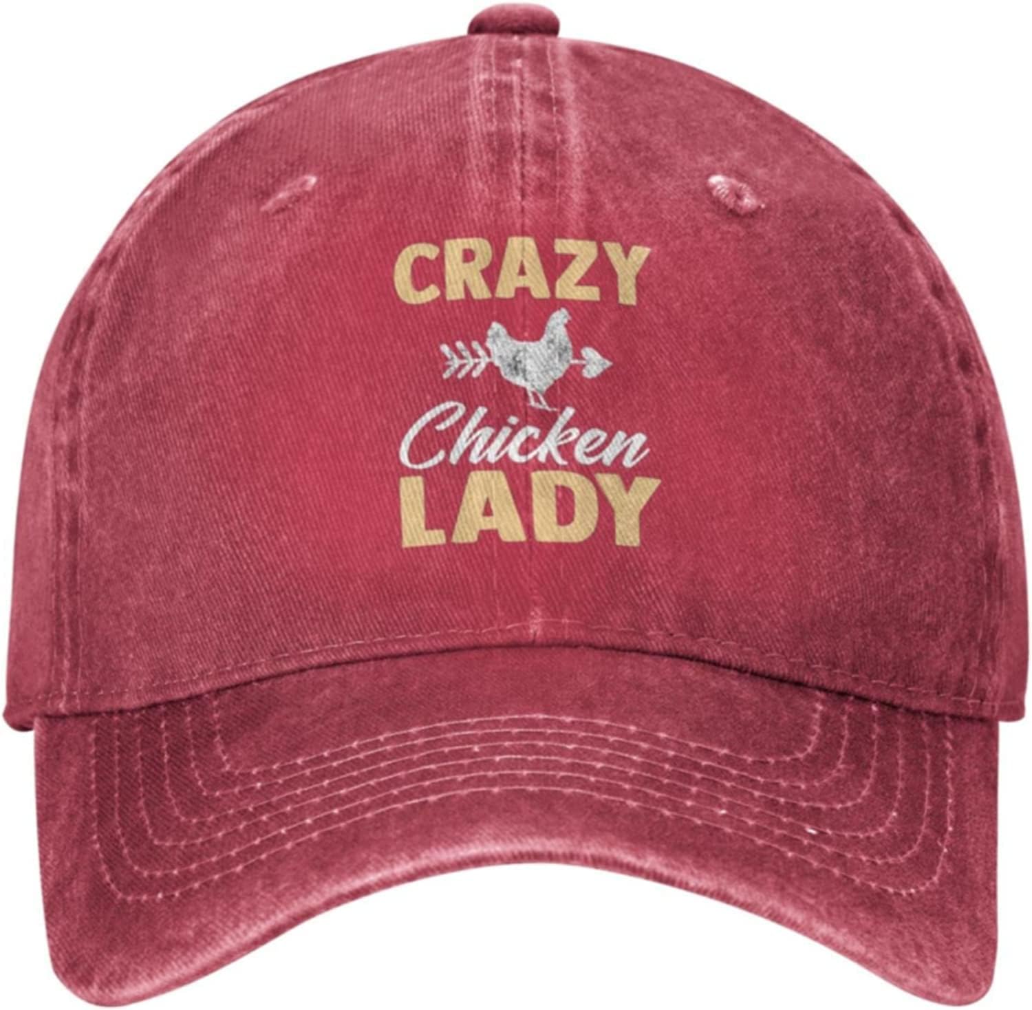 Crazy Chicken Ladys Hat for Women Baseball Hats Funny Caps