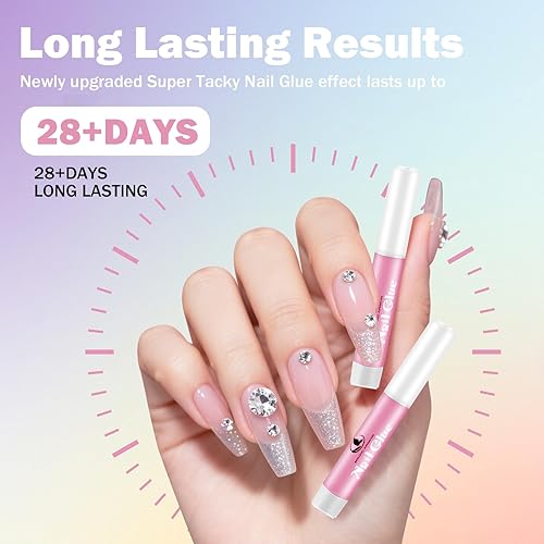 Miniatura 4 de 15 pegamento de uñas para uñas acrílicas, pegamento de punta de uñas, pegamento profesional para uñas postizas pegamento para uñas rotas, pegamento