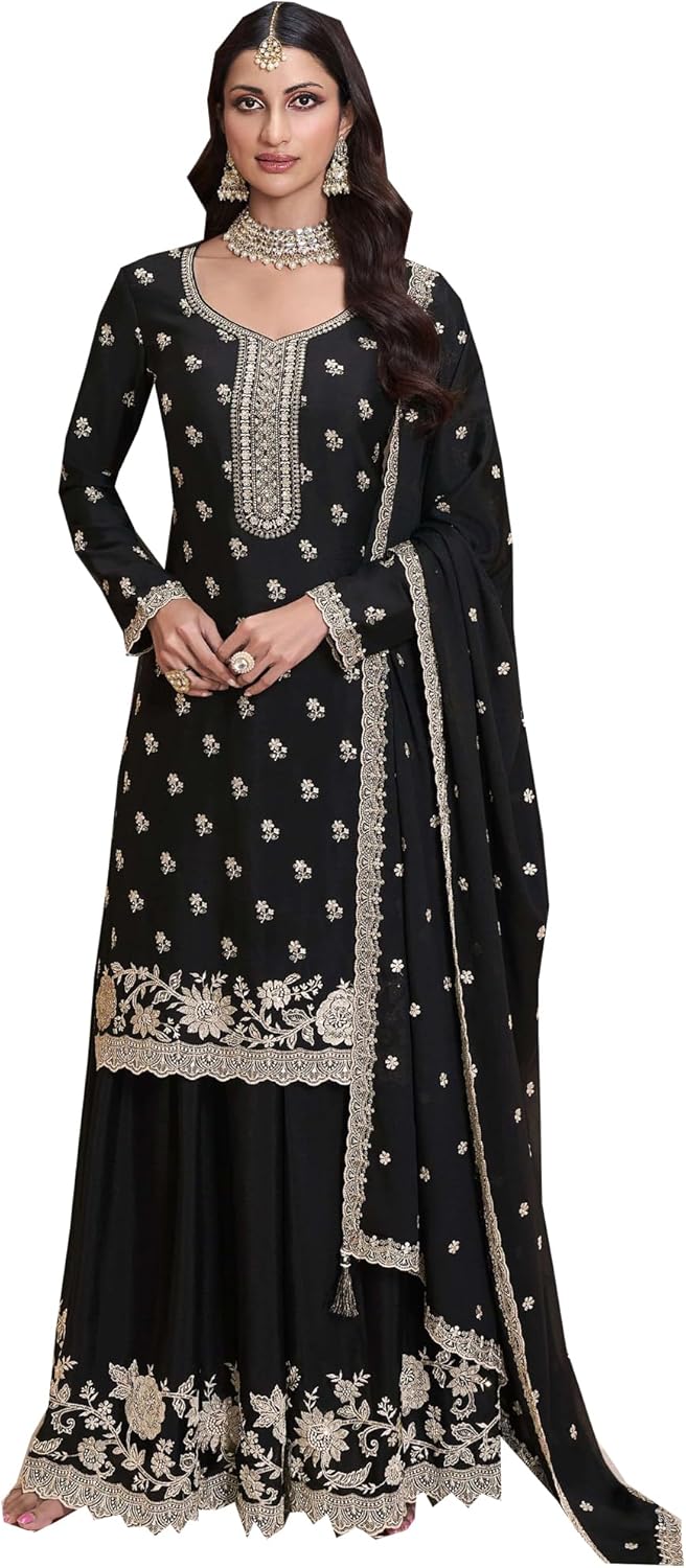 Indian Pakistani Ready to Wear Gorgeous Party Wear Shalwar Kameez Sharara Palazzo Suits