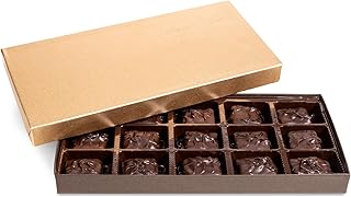Anthony Thomas, Dark Chocolate English Toffee Gift Box, Rich Almond Butter Toffee, Deliciously Delightful Snacks, Handcrafted (14 Count, Dark Chocolate)