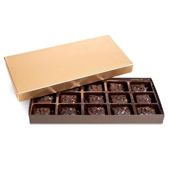 Anthony Thomas, Dark Chocolate English Toffee Gift Box, Rich Almond Butter Toffee, Deliciously Delightful Snacks, Handcrafted 14 Count, Dark Chocolate