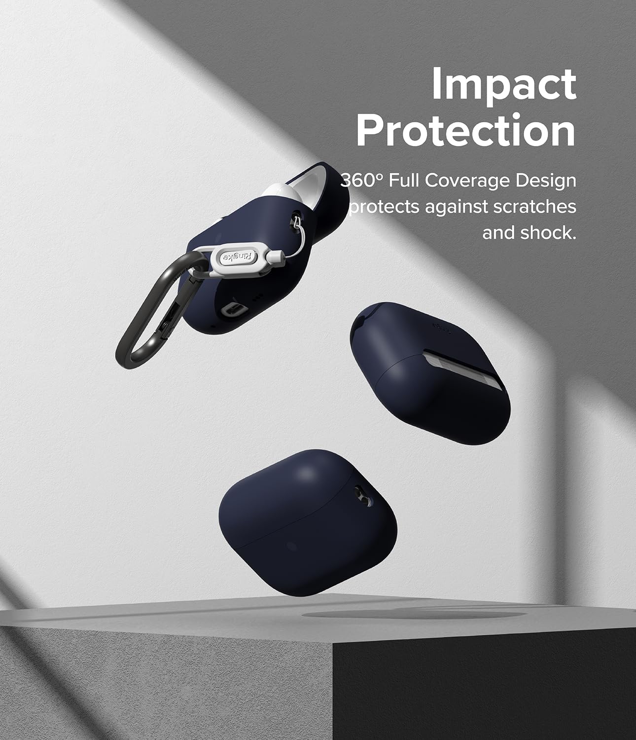 Ringke Hinge Compatibile Con Cover AirPods Pro 2, Custodia Cerniera PC Trasparente Sottile Rigida Antiurto Con Moschettone Portachiavi Per AirPods Pro 2a Generazione - Clear - Foto 9