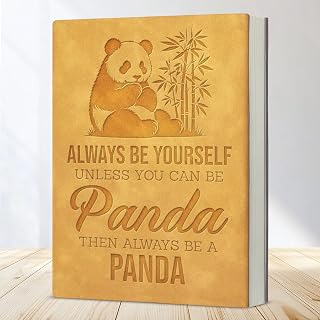 Inspirational Notebook Always Be Yourself Unless You Can Be Panda Writing Journal Gift for Panda Lovers-Orange