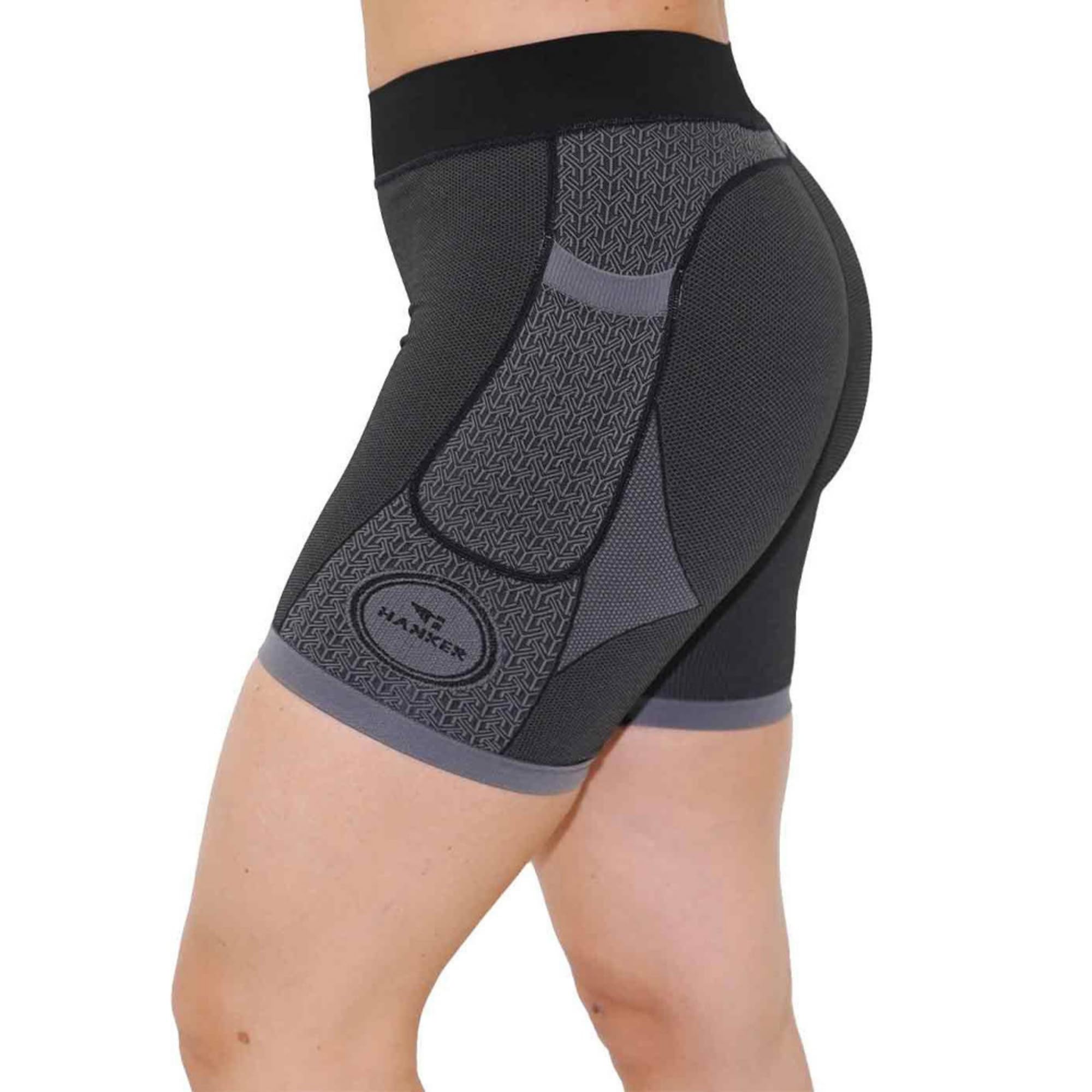 HANKER Mallas Compresión Hombre Running Trail – Bolsillos Laterales, Tejido Termorregulador Soft-Air, Costuras Planas Antirrozaduras