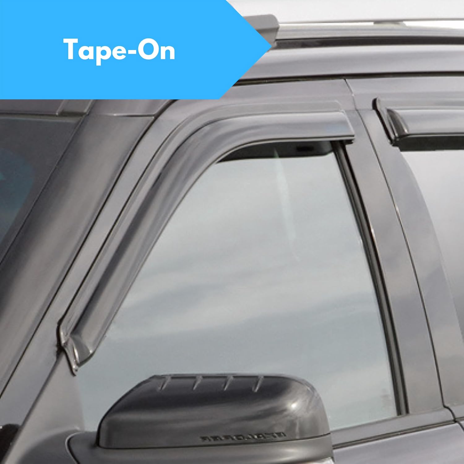 IG Window Visor for Hyundai Elantra 2017-2020 (Excludes GT), Rain Guard Tape-On Extra Durable Sun Wind Side Vent Window Deflector Mugen Style, 2017 2018 2019 2020