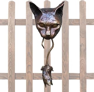Cat and Mouse Wall Hangings, Cat Door Knocker Sculpture, Mouse and Cat Door Sculpture, Cat Mouse Door Decors for Home Door Outdoor Garden