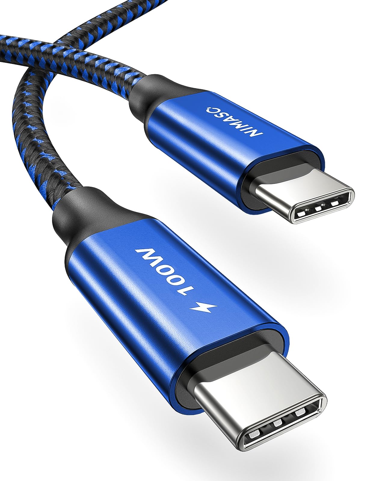 NIMASO USB C auf USB C Kabel, USB Typ C 100W 20V/5A PD Schnellladekabel mit E-Mark Chip Ladekabel und Datenkabel für MacBook,Macbook Pro,iPad Pro 2021/mini 6,MacBook Air,ChromeBook Pixel,Galaxy S8/S8+